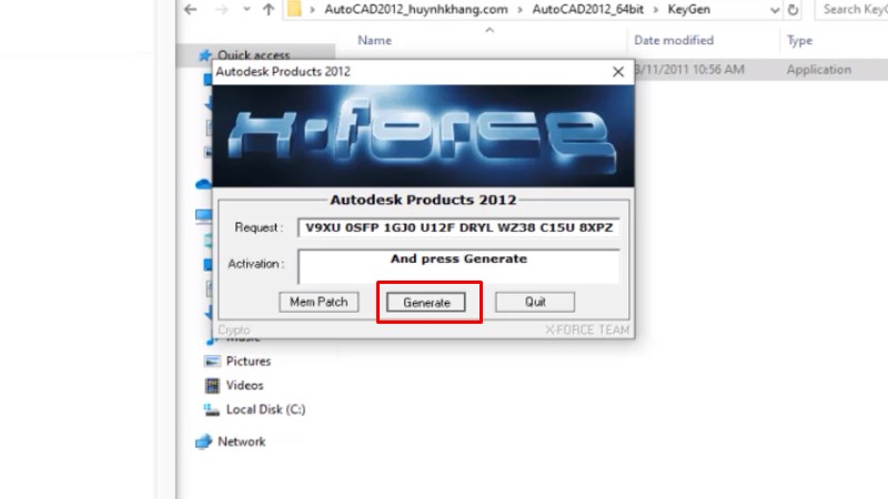 Tải Autocad 2012: Video hướng dẫn cài đặt dễ 24 Bấm vào Generade