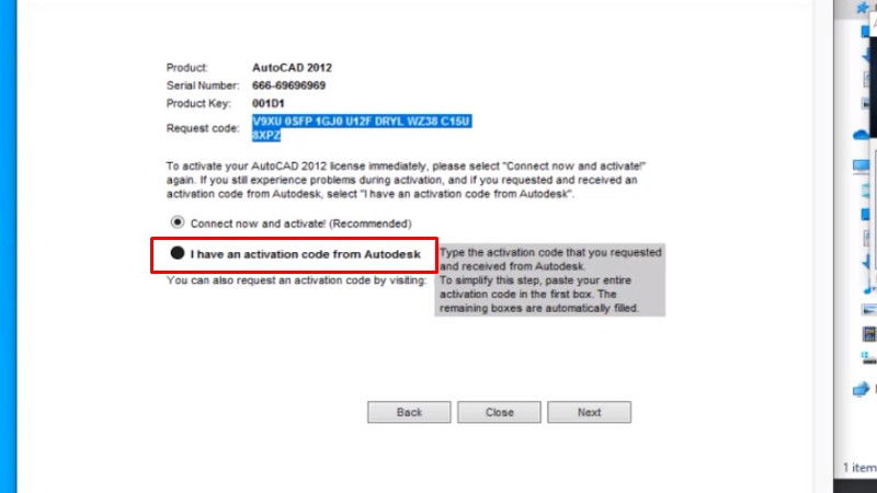 Tải Autocad 2012: Video hướng dẫn cài đặt dễ 28 Tích vào I heva an activa.......