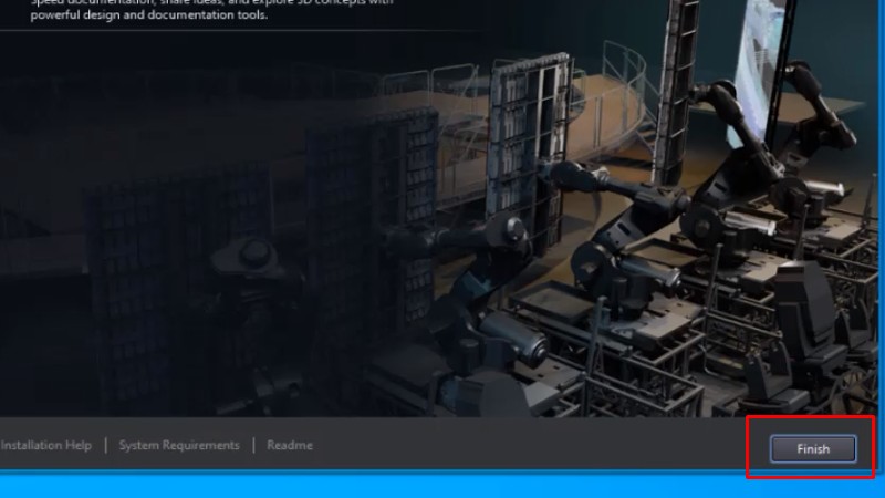 Tải Autocad 2012: Video hướng dẫn cài đặt dễ 16 Bấm Finish