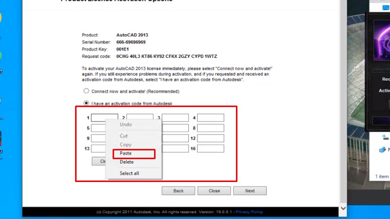 Tải AutoCad 2013: Hướng Dẫn Cài Đặt Chi Tiết Nè 32 Paste vào ô 1 như hình