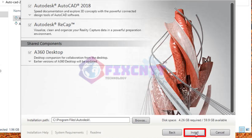 Chọn Install