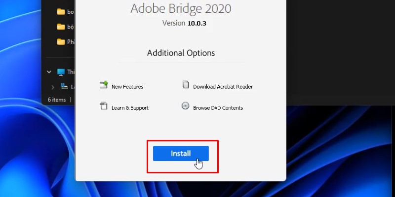 Adobe Bridge 2020 Tải Và Cài Đặt 12 bấm vào Install