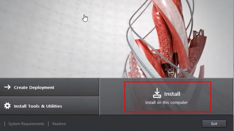 Bấm Install