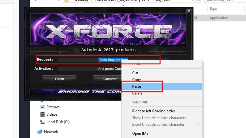 Tải AutoCad 2017 Và Hướng Dẫn Setup Chi Tiết 27 Paste vào Request như hình