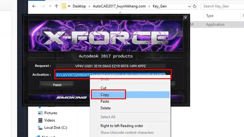 Tải AutoCad 2017 Và Hướng Dẫn Setup Chi Tiết 31 Copy Activation như hình