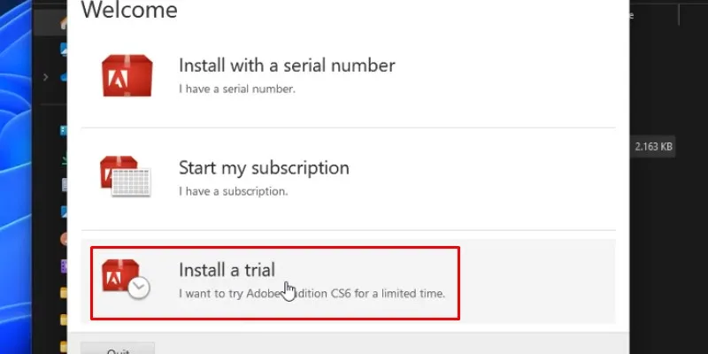 Adobe Audition CS6 Hướng Dẫn Cài Đặt Chi Tiết 14 bấm vào Install a trial